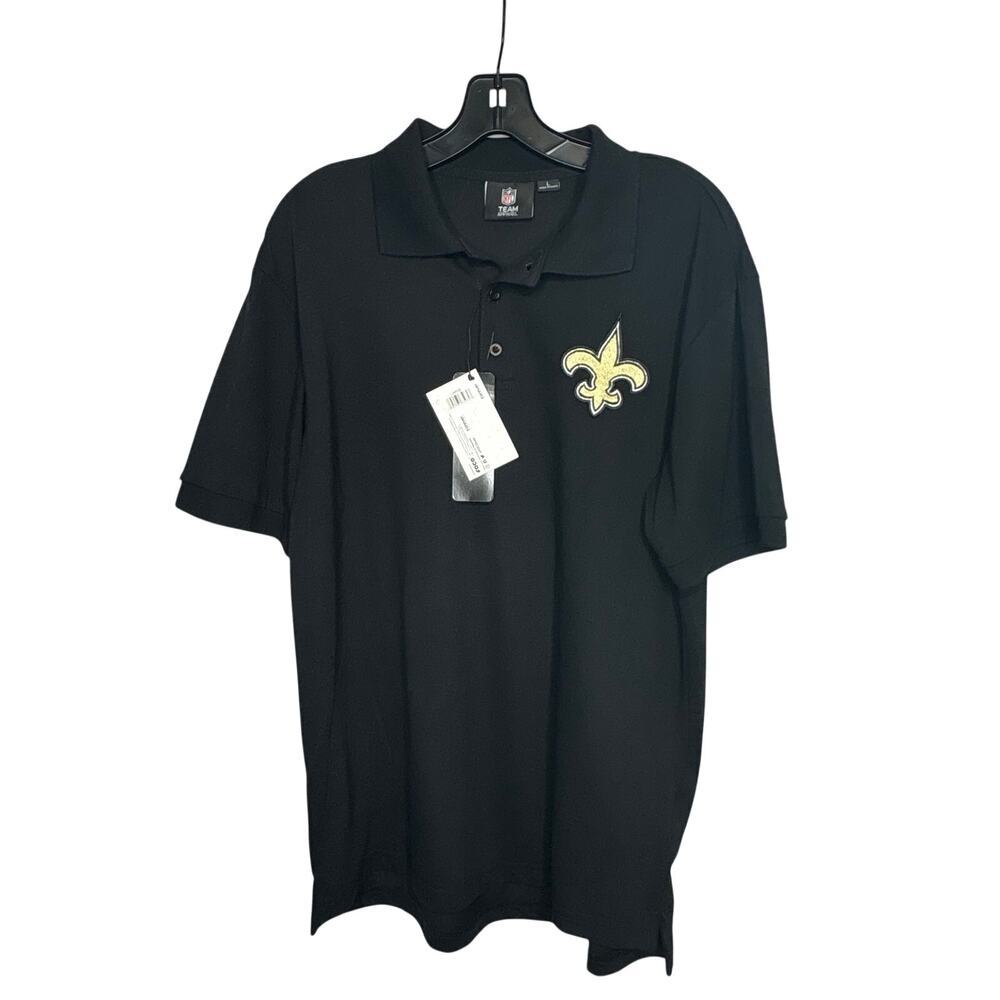 FOCO NFL New Orleans Saints Football Short Sleeve Polo Shirt New Size Large